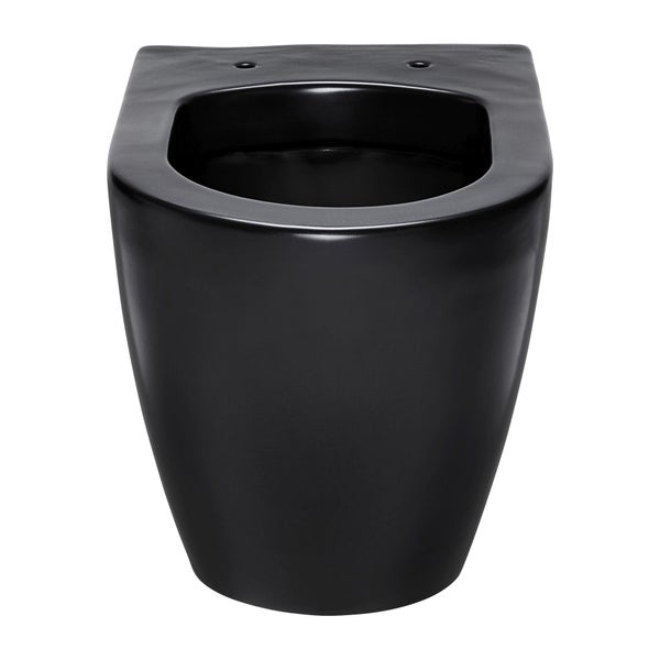 SCHÖNER WOHNEN-Kollektion Wand-WC ANTUS, Mattschwarz, spülrandlose Keramik hänge Toilette, Abgang waagerecht