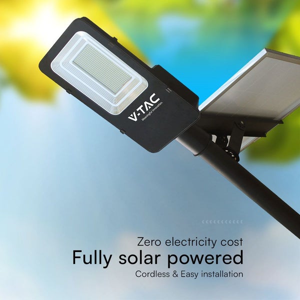 V-TAC Solarstraßenleuchte mit Solarpanel