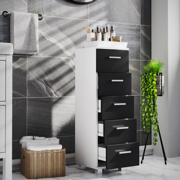 Holz Badmöbel Schubladen Badschrank Kommode Zalo M