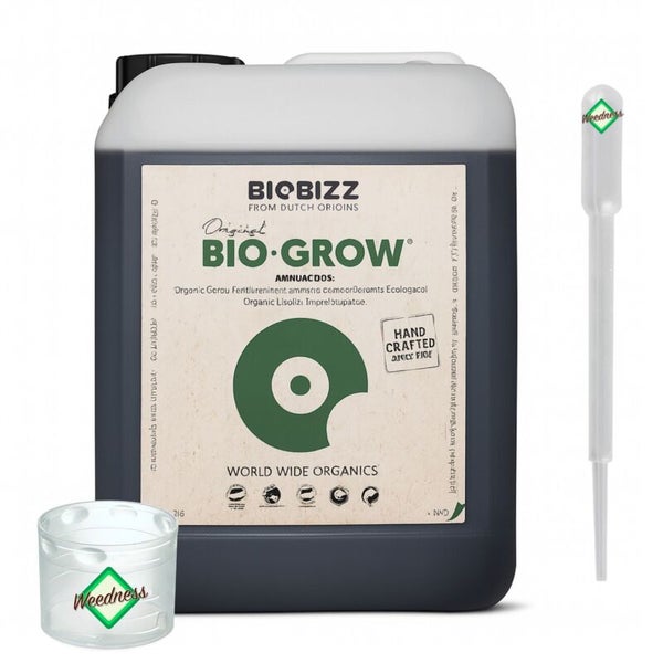 BioBizz Bio Grow organischer Flüssigdünger im Kanister inklusive Messbecher und Pipette von Weedness