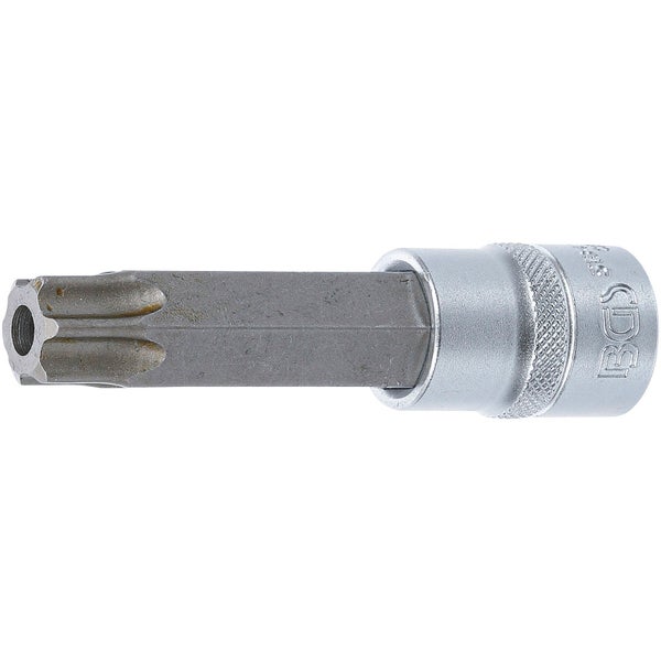 BGS Bit-Einsatz Länge 100 mm Antrieb Innenvierkant 12,5 mm (1/2) T-Profil (für Torx) mit Bohrung T80 - 5184-TB80
