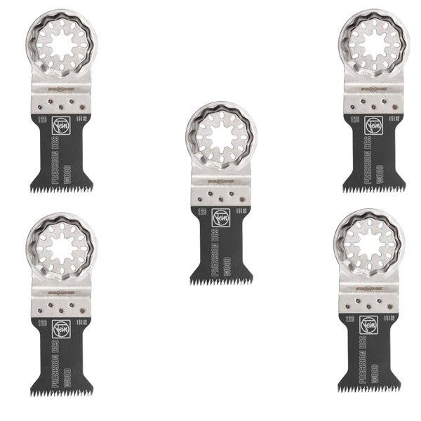 Fünf Fein Oszillierer Sägeblätter für Holz