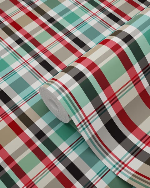 Tapetenrolle mit Karomuster