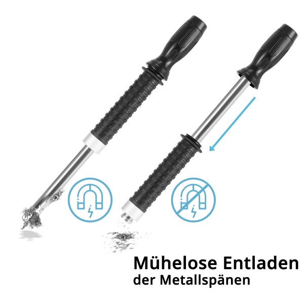 STAHLWERK Teleskopische Magnetleiste, magnetischer Spänesammler, Magnetheber