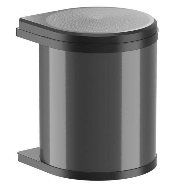 Hailo Einbau-Abfallsammler 15l dunkelgrau/ Deckel schwarz 3515071
