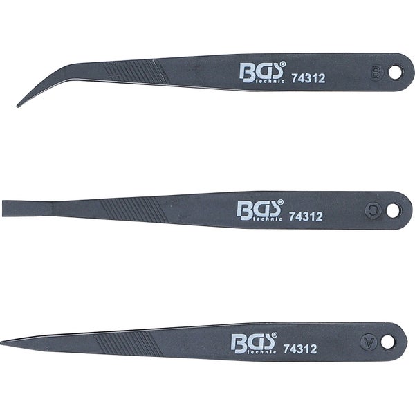 BGS Kunststoff-Pinzetten-Satz 3tlg. - 74312
