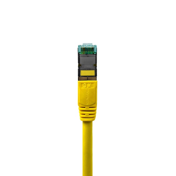 ProfiPatch Netzwerkkabel Cat8 S/FTP RJ45 LAN Kabel LSZH Premium Ethernet Patchkabel 40GB 2000MHz gelb 0,5m Switch Router Gaming Patchpanel