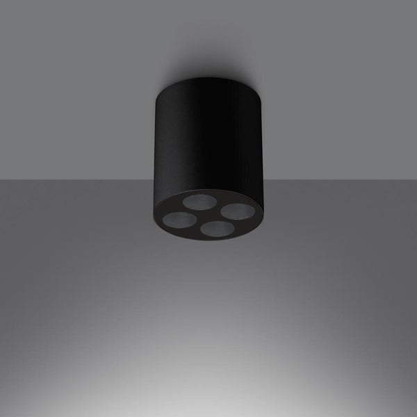 famlights | LED Deckenleuchte Zia in Schwarz 4x 2,25W 887lm