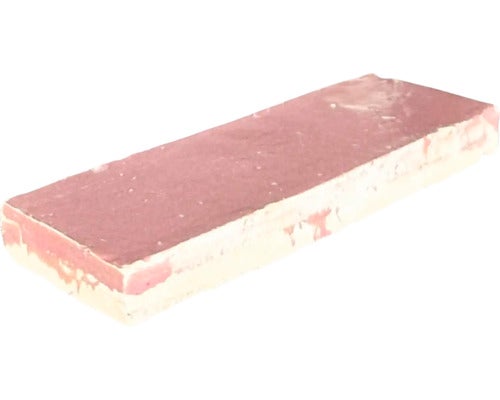 Handgefertigte Fliese Zellige Bejmat 12 vieux rose 5x15cm glänzend