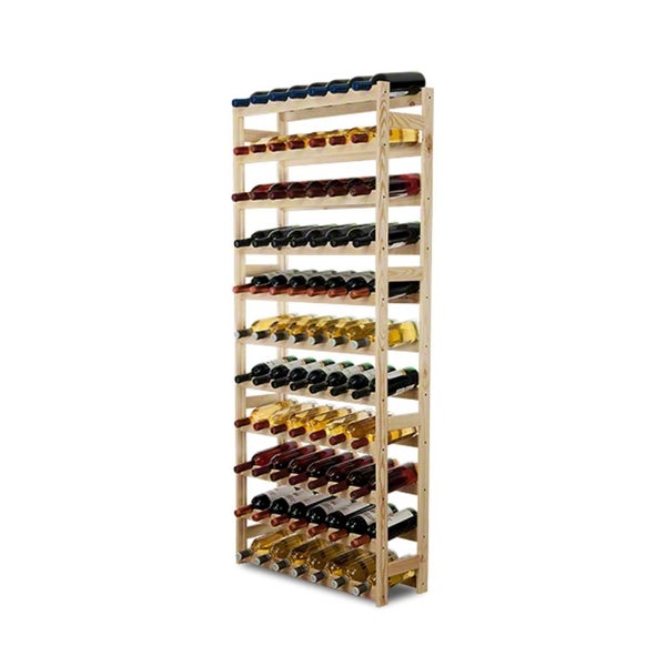 PROREGAL Weinregal Pinotwine HxBxT 166 x 72 x 25 cm 77 Flaschen Massives Kiefernholz Natur Unbehandelt