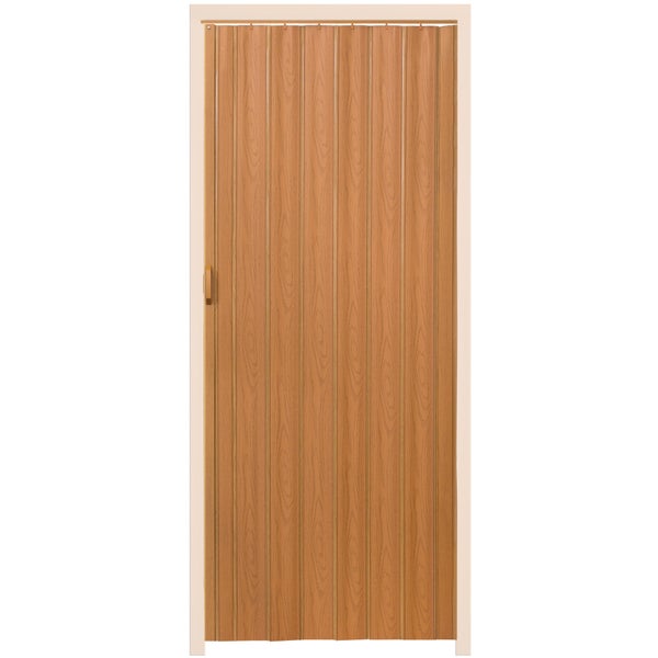 Falttür aus Kunststoff mit Holzdekor