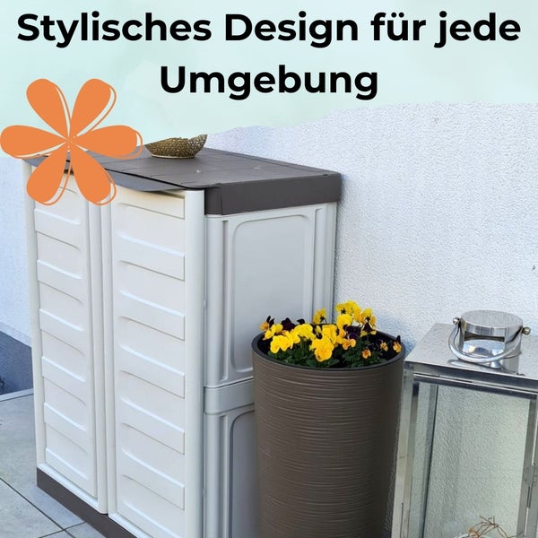 Gartenschrank Kunststoff Geräteschrank Wetterfest Balkonschrank Wasserdicht Haushaltsschrank Werkstatt Schrank