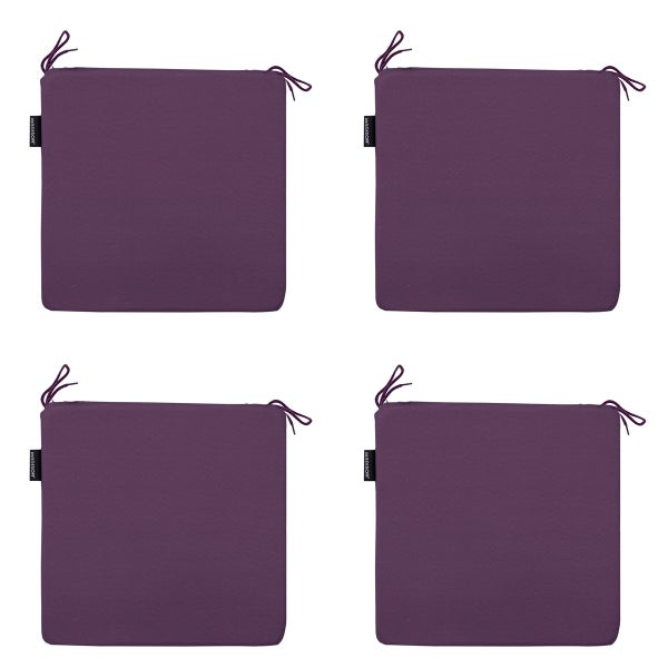 Sitzkissen Panama lila - Ca. 40x40 cm - 4er-Set