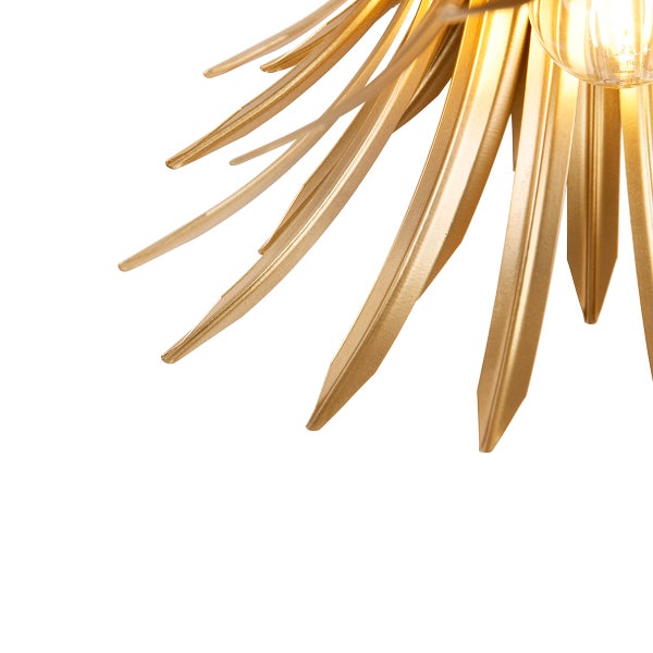 Nahaufnahme einer goldenen Sternleuchte