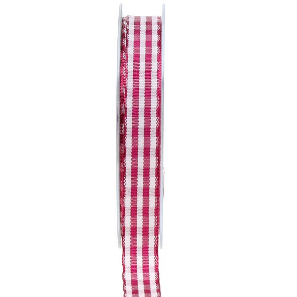 Dekoband mit Karomuster auf Spule