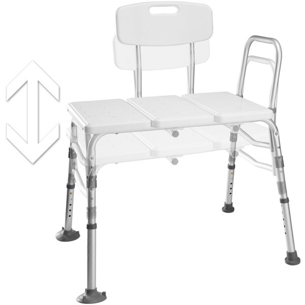Duschbank tectake  mit Teleskopbeinen 81 x 61,5 x 82,5 - 94 cm