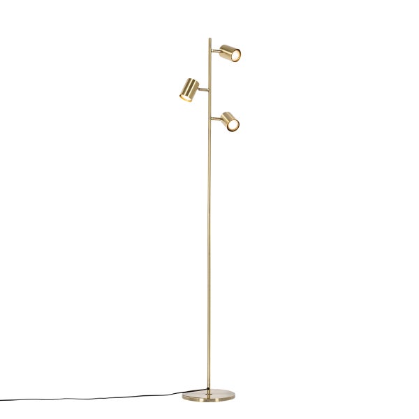 Stehleuchte mit drei Strahlern zur flexiblen Ausrichtung des Lichts