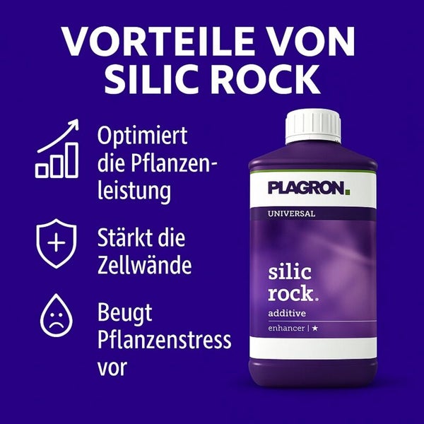 Plagron Silic Rock Pflanzenzusatz zur Optimierung der Pflanzenleistung und Stärkung der Zellwände