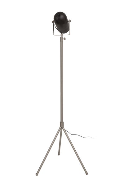 Moderne Stehlampe im Loft Studio Look in Schwarz Silber 195 | Wohnzimmer Esszimmer Leuchte