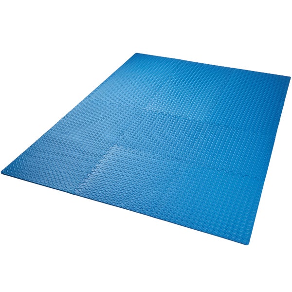 Schutzmattenset tectake leichte Reinigung und flexibel erweiterbar 12-teilig mit 24 Randstücken 61 x 61 cm