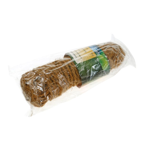 Kokosstrickrolle in transparenter Verpackung für den Gartenbereich