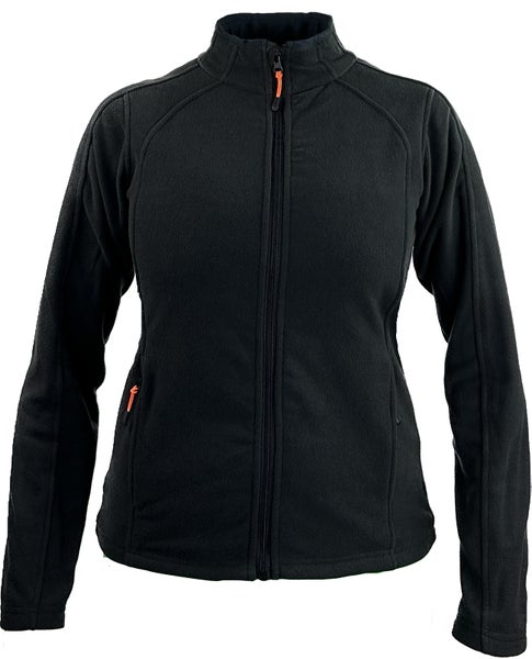 Schwarze Fleecejacke mit durchgehendem Reißverschluss