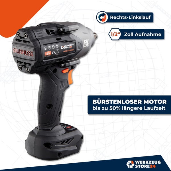 WS24 Akku-Drehschlagschrauber WDS 18 V 1/2 1.600 NM / 1x 4,0 Ah Akku