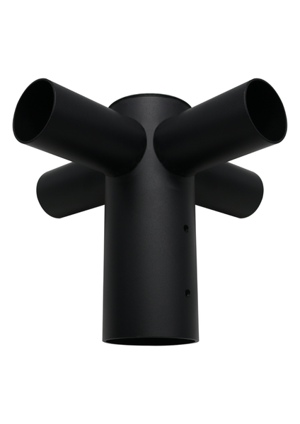 Laternenmastadapter aus Metall mit vierfacher Aufnahme