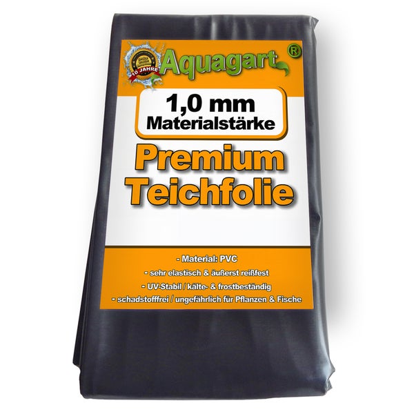 Teichfolie PVC 4m x 2m 1,0mm schwarz Folie für den Gartenteich
