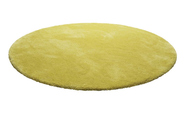 Teppich Rund Senfgelb Hochflor Pisa Homie Living 200 cm rund