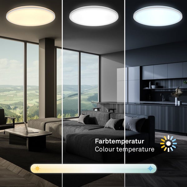 LED Deckenlampe LED Deckenleuchte Wohnzimmer Dimmbar Fernbedienung CCT Flur