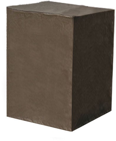 Braune, rechteckige Schutzhülle für Gartenmöbel aus strapazierfähigem Material.