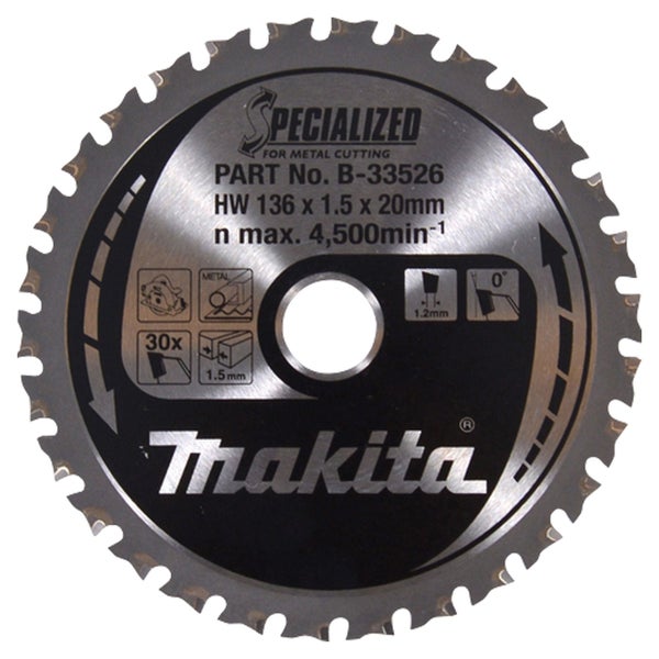 Makita Sägeblatt für Metall, 136 x 1,5 x 20 mm