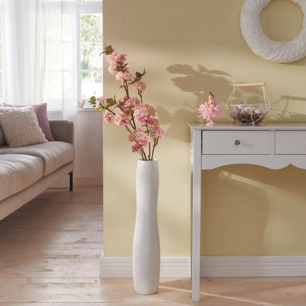 FRANK FLECHTWAREN|Kunstblume Kirschblütenzweig, groß, Höhe 98 cm, KUNSTSTOFF, METALL