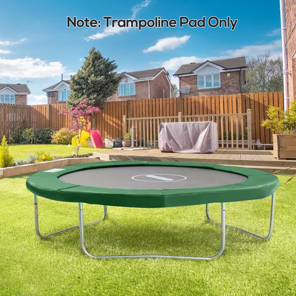 HOMCOM Trampolin Randabdeckung Sicherheitsnetz Wetterplan  Randabdeckung: Ø 305cm-Grün (Trampolin nicht enthalten)