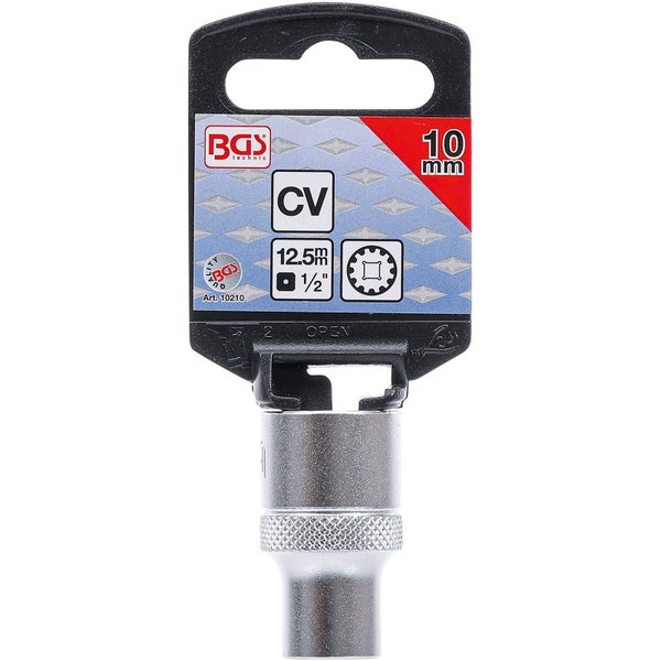 BGS technic Steckschlüssel-Einsatz, 10 mm, Chrom-Vanadium-Stahl