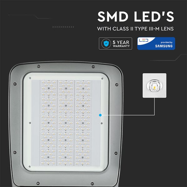 V-TAC VT-160ST - LED-Straßenleuchten - 130lm/w - Samsung - IP65 - Grau - 160 Watt - 20800 Lumen -