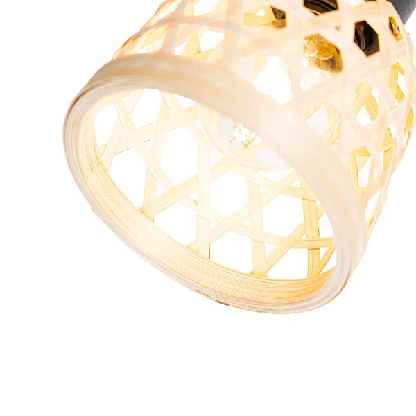 Hängeleuchte aus geflochtenem Bambus