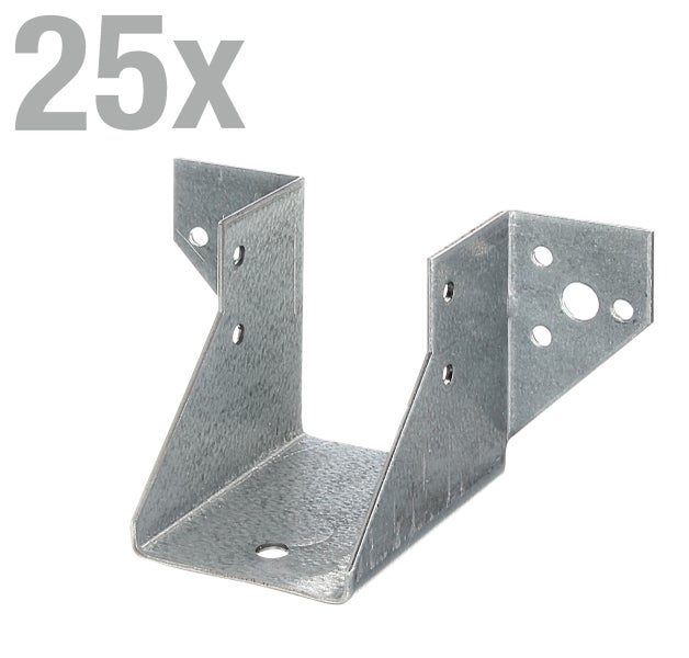 Balkenschuh aus verzinktem Stahl fuer die Holzkonstruktion im 25er Pack
