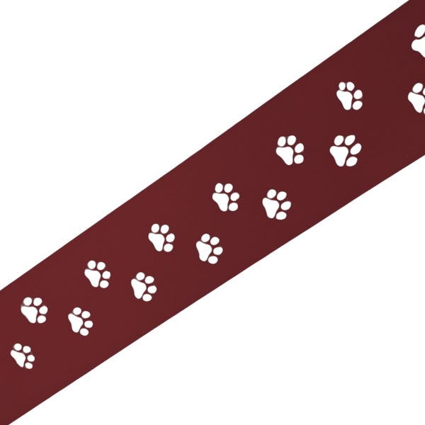 Dekoratives Band mit Pfotenabdruckmuster