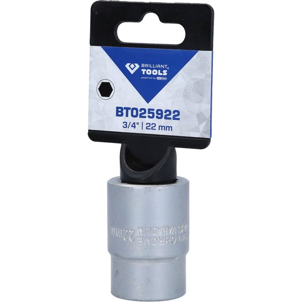 BRILLIANT TOOLS 3/4 Sechskant-Stecknuss 22 mm - BT025922
