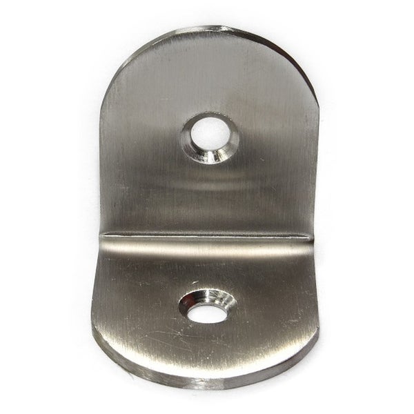 Winkelverbinder aus Metall mit zwei Senkbohrungen zur stabilen Verbindung von Bauteilen.