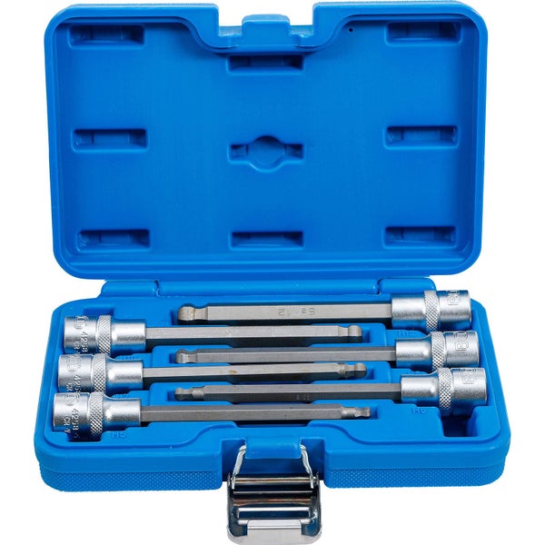 BGS Bit-Einsatz-Satz Antrieb Innenvierkant 12,5 mm (1/2) Innensechskant mit Kugelkopf 5 - 12 mm 6tlg. - 4258