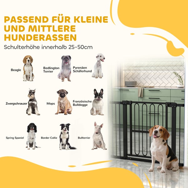 Geeignet für kleine und mittelgroße Hunderassen mit einer Schulterhöhe von 25 bis 50 Zentimetern