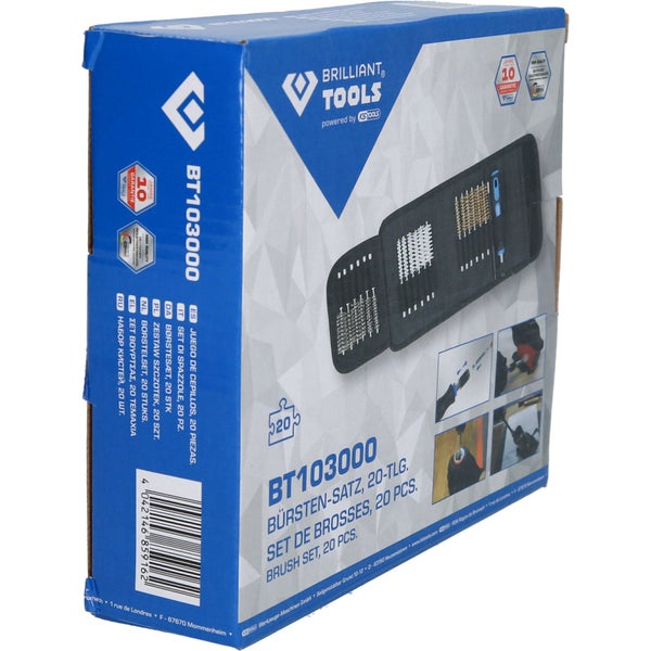 Brilliant Tools Bürstenset mit 20 Teilen im Karton