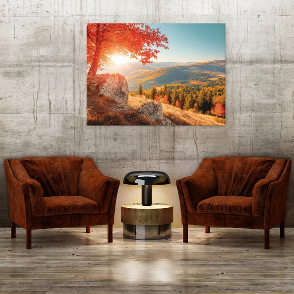Leinwand Bilder Berge Natur Leinwandbild Wandbild Wohnzimmer 100X70 cm