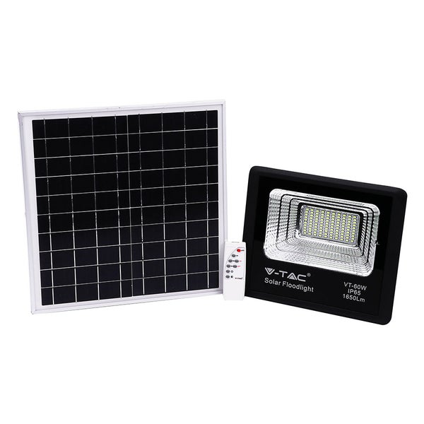 V-TAC Solarstrahler mit Solarpanel und Fernbedienung