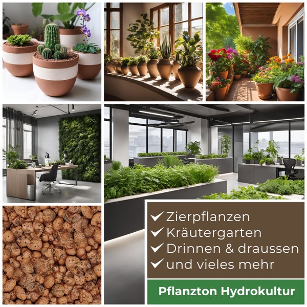 Blusana Blähton 10l Pflanzsubstrat für Hydrokultur Ton-Granulat Körnung 8-16 mm Drainagematerial & Bodenauflockerung