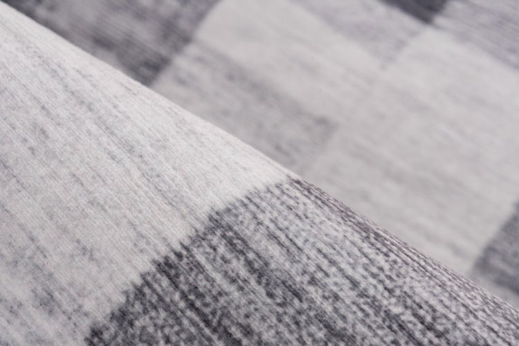 Teppich mit kariertem Muster in Nahaufnahme
