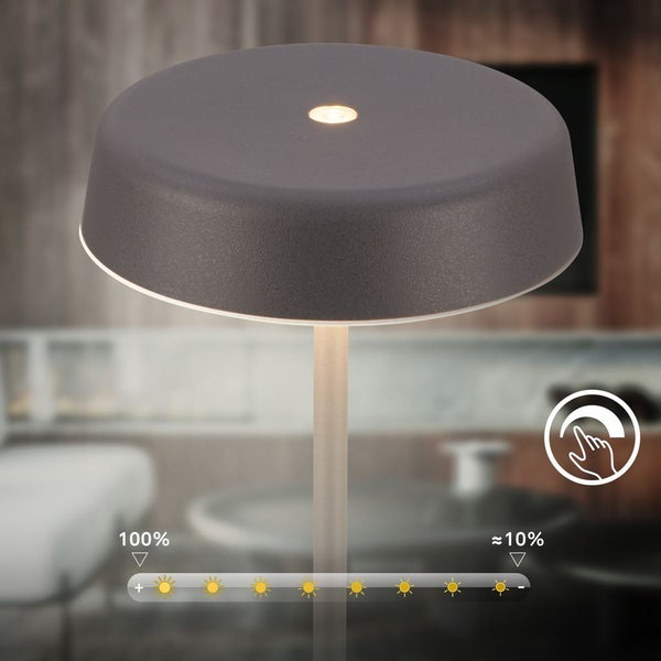 LED Tischlampe Akku LED Tischleuchte Kabellos Dimmbar Touch IP44 Outdoor